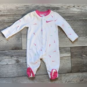 Baby Girl's Nike Swooshfetti Footed Coverall
